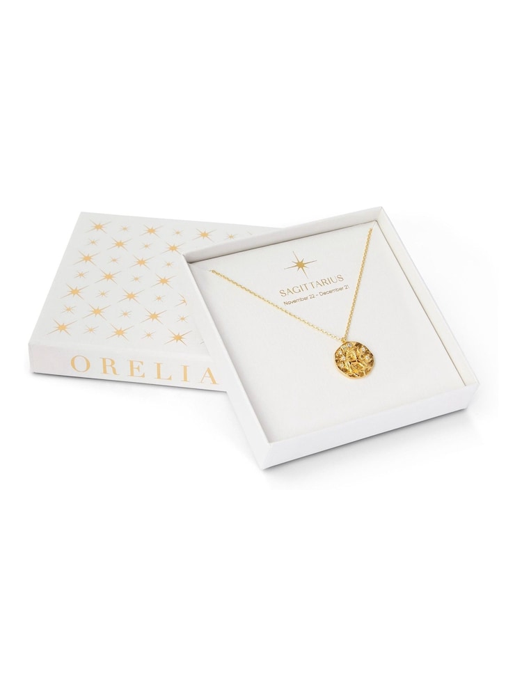 Orelia London Gold Sagittarius Zodiac Necklace - Image 3 of 3