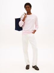 Πουλόβερ με κέντημα και στρογγυλή λαιμόκοψη Tommy Hilfiger Flag - Εικόνα 3 του 5