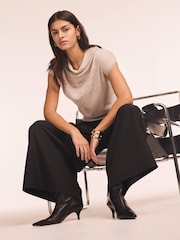 Mint Velvet Natural Linen Blend Sleeveless Knit Top - Image 2 of 8