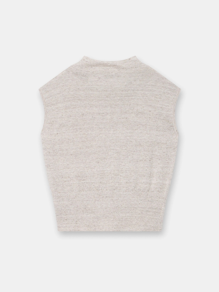 Mint Velvet Natural Linen Blend Sleeveless Knit Top - Image 8 of 8