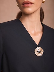 Mint Velvet Blue Wool Blend Sculpted Jacket - Image 6 of 8