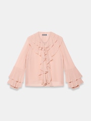 Mint Velvet Pink Ruffle Detail Blouse - Image 7 of 8
