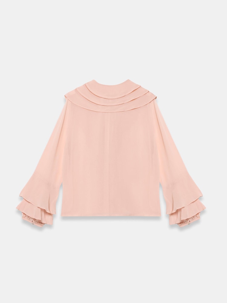 Mint Velvet Pink Ruffle Detail Blouse - Image 8 of 8