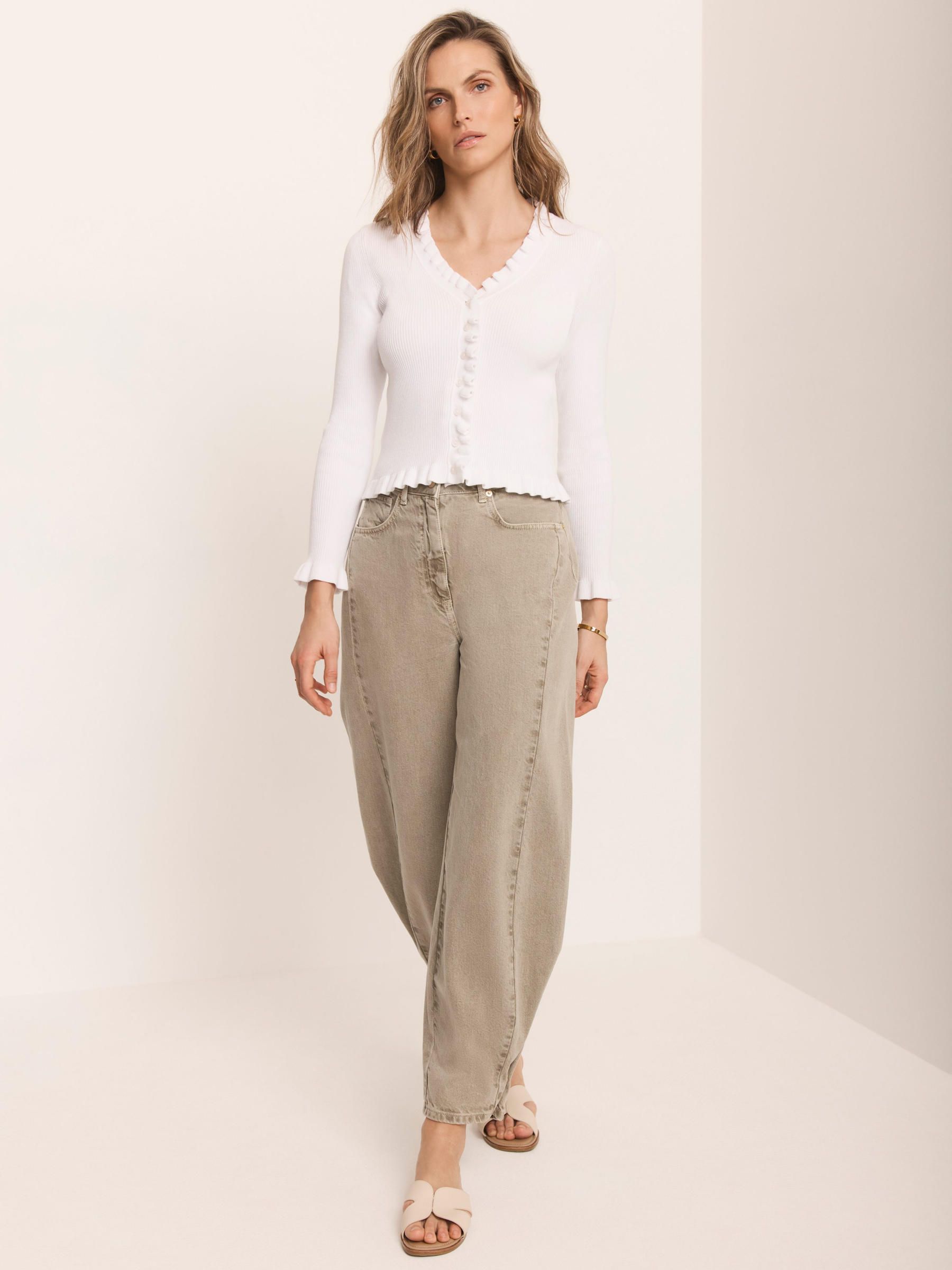 Buy Mint Velvet White Ruffle Detail Cardigan from the Next UK