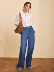 Mint Velvet Cotton Embroidered Blouse - Imagen 6 de 8