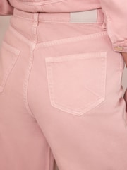 Mint Velvet Pink Washed Wide Jeans - Image 4 of 8