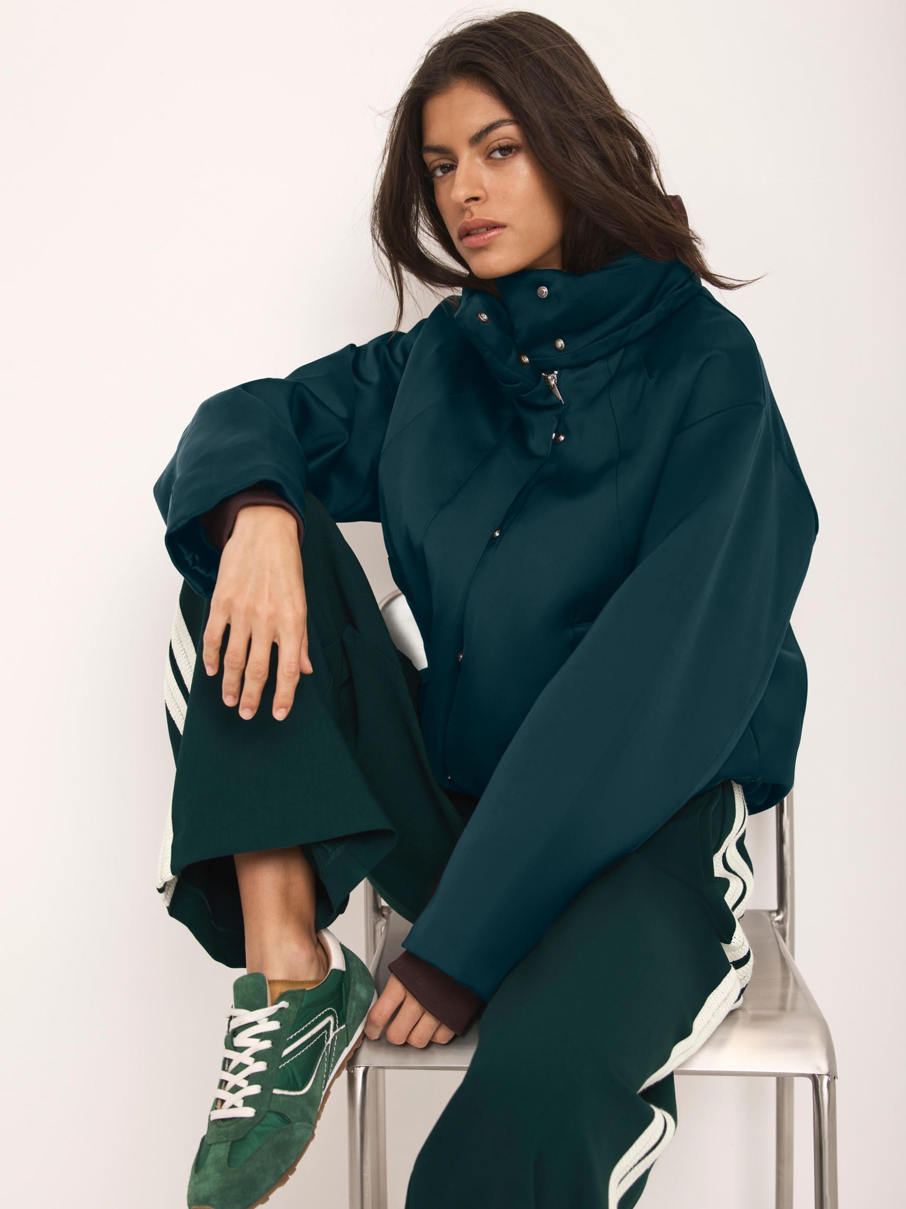 Buy Mint Velvet Green Satin Bomber Jacket from Next Ireland