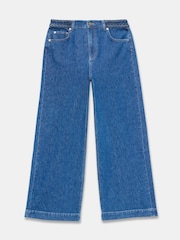 Mint Velvet Denim Plait Detail Wide Jeans - Image 6 of 7