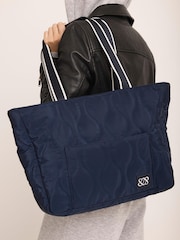 Mint Velvet Blue Jamie Quilted Tote Bag - Image 3 of 5