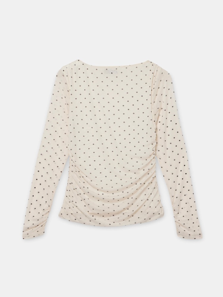 Mint Velvet Cream Mesh Long Sleeve Top - Image 6 of 6 Mint Velvet Cream Mesh Long Sleeve Top - Image 6 of 6