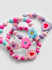 JoJo Maman Bébé Multi Colour 6-Pack Bracelets - Image 4 of 4
