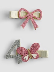JoJo Maman Bébé Light Pink 2-Pack Birthday Clips - Image 2 of 4