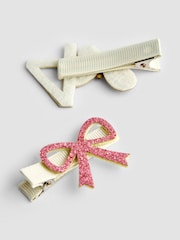 JoJo Maman Bébé Light Pink 2-Pack Birthday Clips - Image 3 of 4