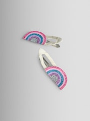 JoJo Maman Bébé Multi Colour 2-Pack Rainbow Clips - Image 4 of 4