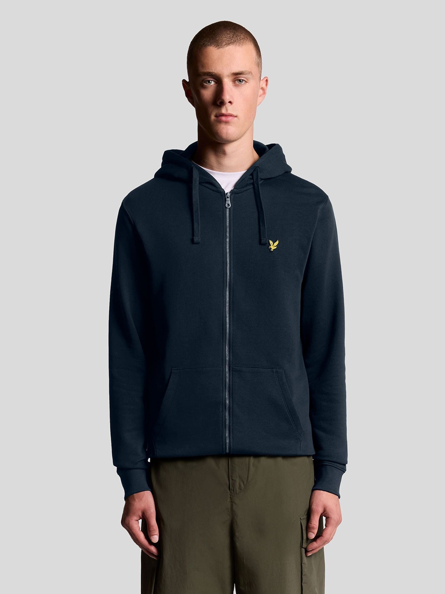 Lyle & Scott , Zip-Throughs, Male, Blue, 2XL, Classic Fit Zipup Hoodie - Image 3
