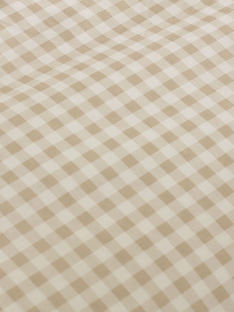 Catherine Lansfield Natural Bamford Gingham Check Fitted Sheet - Image 2 of 2 Catherine Lansfield Natural Bamford Gingham Check Fitted Sheet - Image 2 of 2
