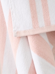 Bianca Blush Pink Reversible Stripe Jacquard Towel - Image 3 of 4
