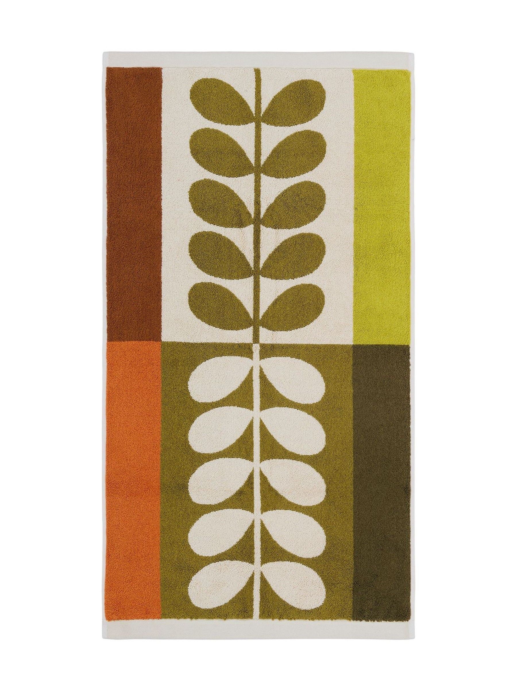 Buy Orla Kiely HazelOchre Brown Stem Check Towel from Next USA
