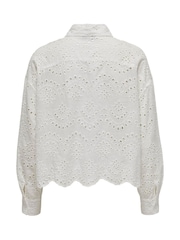 ONLY White Broderie Anglais Button Through Shirt - Image 6 of 6