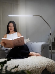 Daylight Company Brushed Steel Slimline 4 Floor Lamp - Image 3 of 5