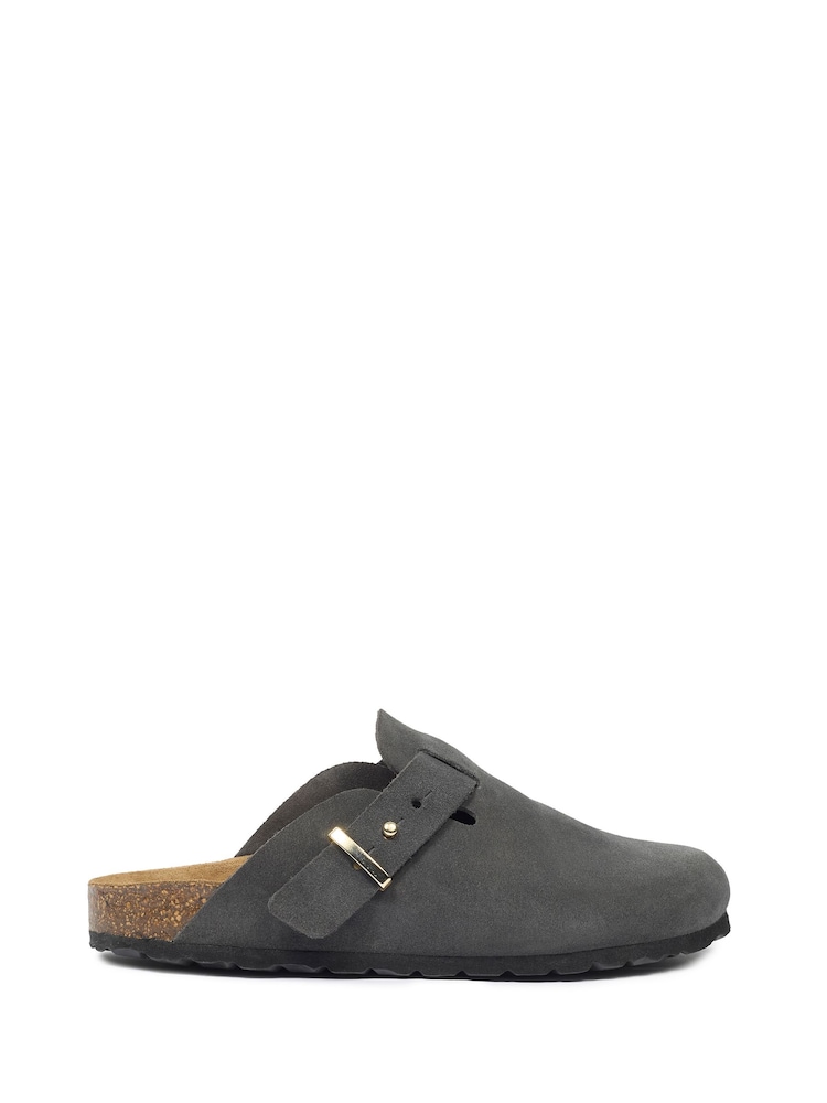 Celtic & Co. Grey Stud Strap Clogs - Image 1 of 4