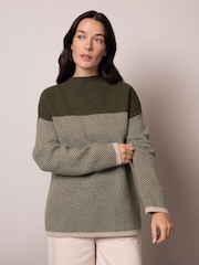 Celtic & Co. Green Felted Funnel Neck Jumper - Image 2 of 8