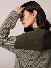 Celtic & Co. Green Felted Funnel Neck Jumper - Image 4 of 8