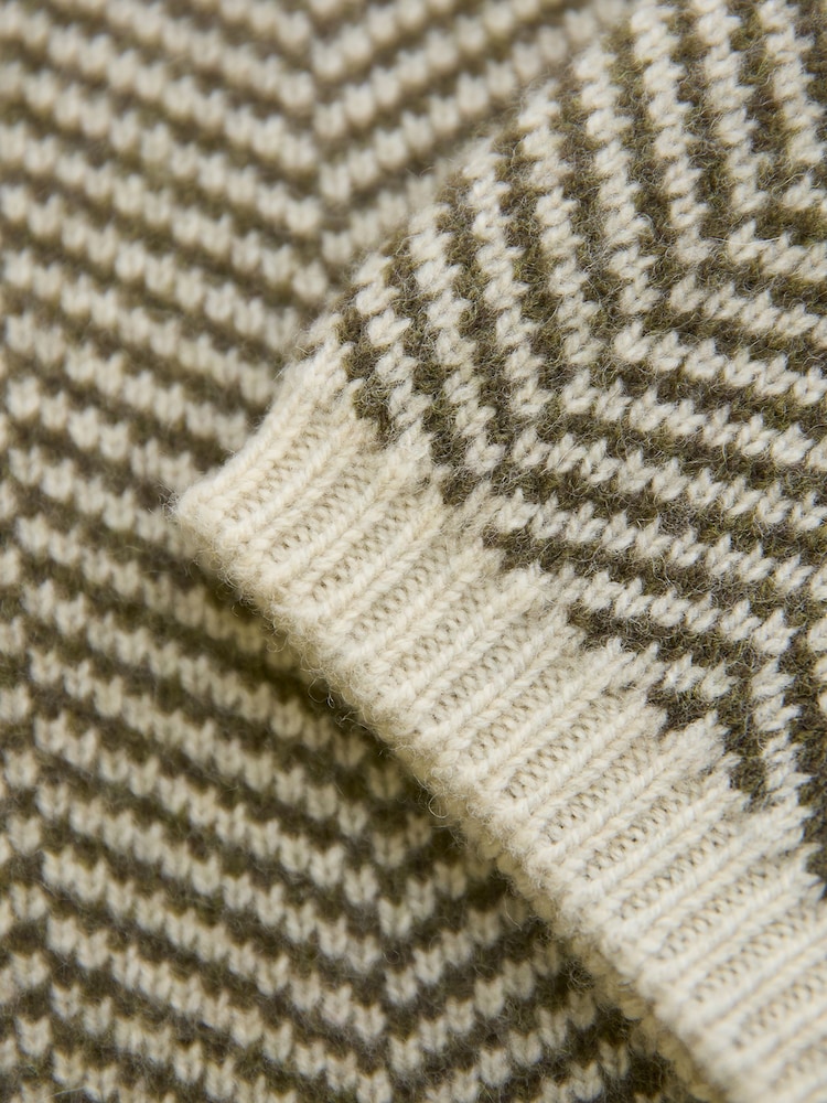 Celtic & Co. Green Felted Funnel Neck Jumper - Image 8 of 8