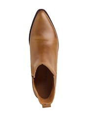 Celtic & Co. Split Detail Ankle Brown Boots - Image 4 of 6