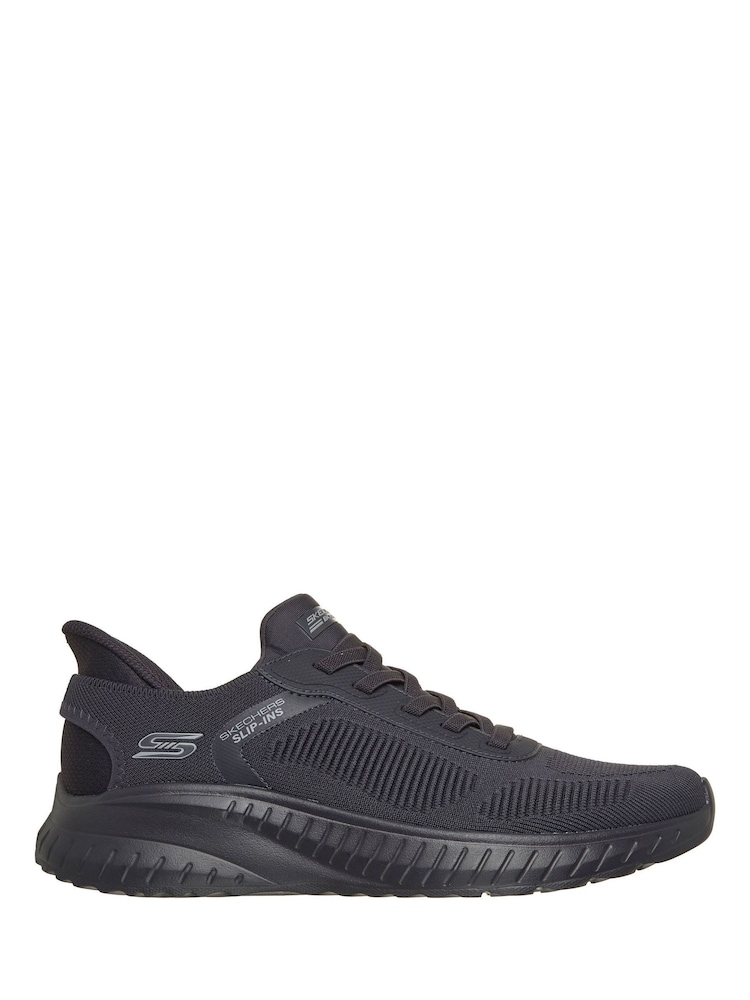 Skechers Charcoal Grey Bobs Squad Chaos Solid Step Slip Ins Trainers - Image 1 of 6 Skechers Charcoal Grey Bobs Squad Chaos Solid Step Slip Ins Trainers - Image 1 of 6
