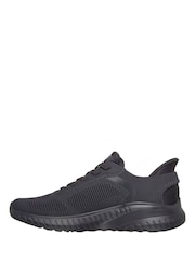 Skechers Charcoal Grey Bobs Squad Chaos Solid Step Slip Ins Trainers - Image 2 of 6