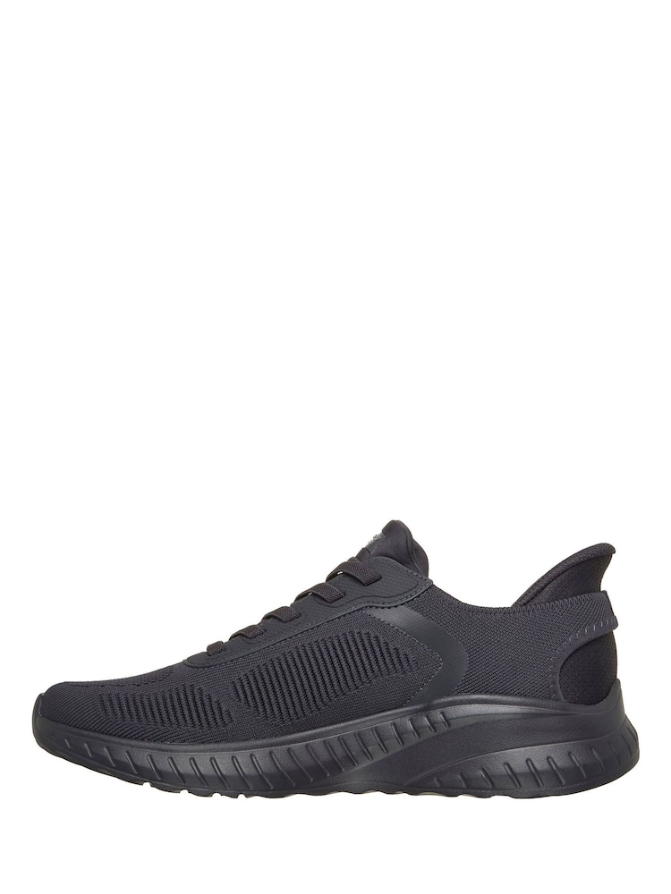 Skechers Charcoal Grey Bobs Squad Chaos Solid Step Slip Ins Trainers - Image 2 of 6 Skechers Charcoal Grey Bobs Squad Chaos Solid Step Slip Ins Trainers - Image 2 of 6