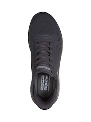 Skechers Charcoal Grey Bobs Squad Chaos Solid Step Slip Ins Trainers - Image 6 of 6
