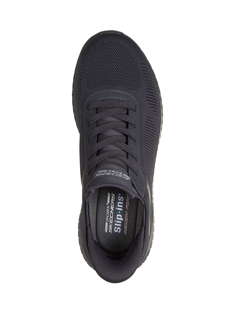 Skechers Charcoal Grey Bobs Squad Chaos Solid Step Slip Ins Trainers - Image 6 of 6 Skechers Charcoal Grey Bobs Squad Chaos Solid Step Slip Ins Trainers - Image 6 of 6