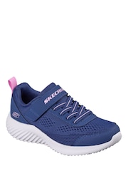 Skechers Navy Bounder Gore and Strap Kids Trainers - Image 3 of 6