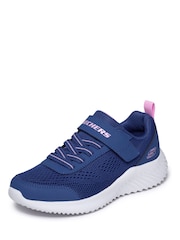 Skechers Navy Bounder Gore and Strap Kids Trainers - Image 4 of 6