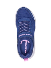 Skechers Navy Bounder Gore and Strap Kids Trainers - Image 5 of 6