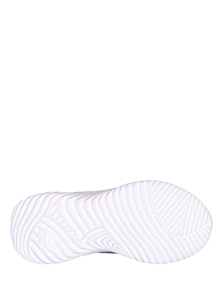 Skechers Navy Bounder Gore and Strap Kids Trainers - Image 6 of 6