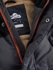 Black/Grey Waterproof Padded Coat (12mths-10yrs) - Image 8 of 10