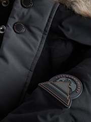 Black/Grey Waterproof Padded Coat (12mths-10yrs) - Image 9 of 10