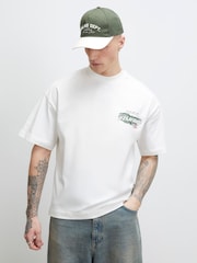 River Island White Oversized Reel Deal Fish T-Shirt - Image 2 of 4