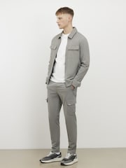 River Island Grey Skinny Fit Cargo Trousers - Image 1 of 4