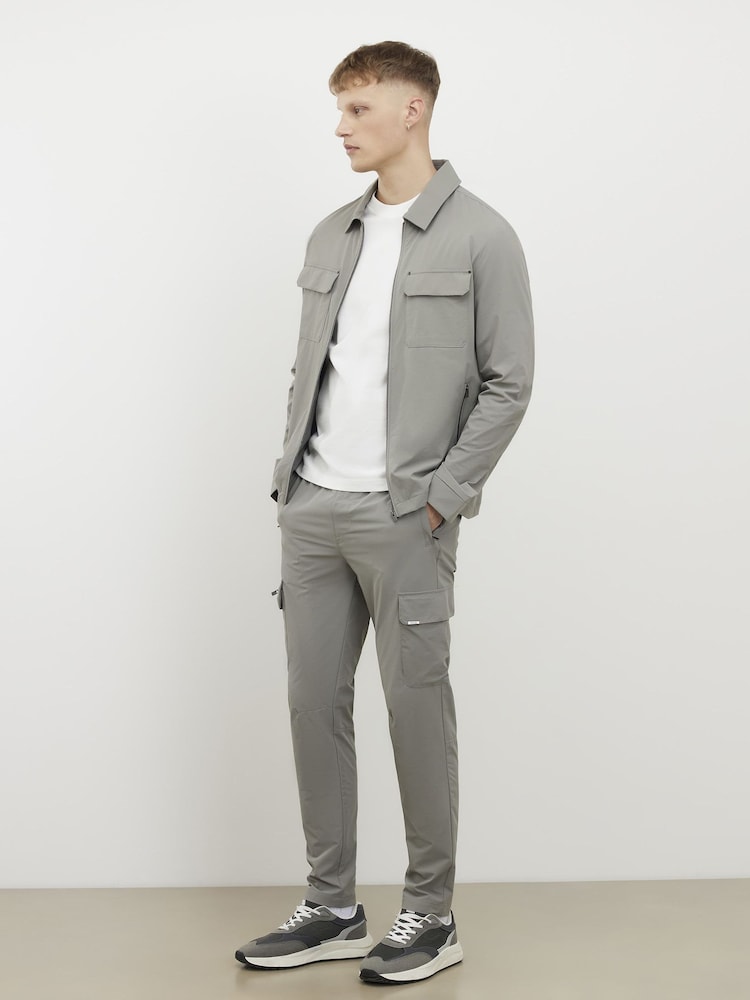 River Island Grey Skinny Fit Cargo Trousers - Image 1 of 4