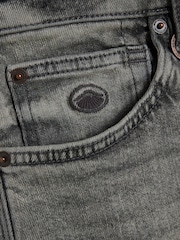 River Island Slim Fit Washed Denim Shorts - Imaginea 5 din 6