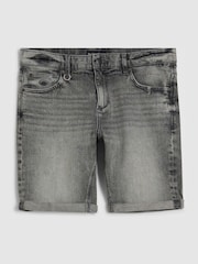 River Island Slim Fit Washed Denim Shorts - Imaginea 6 din 6