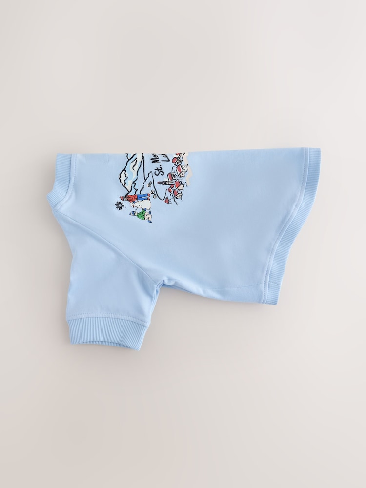 Light Blue Map Print Matching Family Christmas Pet Pyjamas - Image 1 of 5