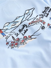 Light Blue Map Print Matching Family Christmas Pet Pyjamas - Image 5 of 5