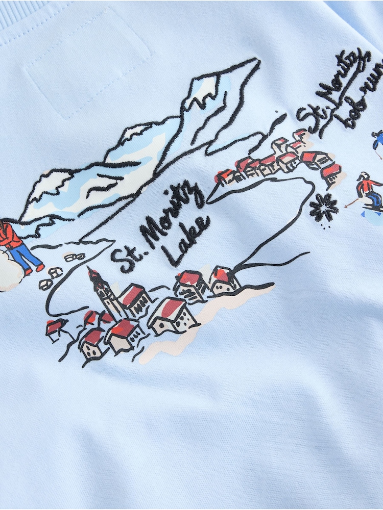 Light Blue Map Print Matching Family Christmas Pet Pyjamas - Image 5 of 5