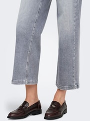 ONLY Grey High Waist Wide Leg Cropped With Super Stretch Jeans - Image 5 of 7