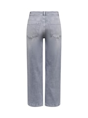 ONLY Grey High Waist Wide Leg Cropped With Super Stretch Jeans - Image 7 of 7